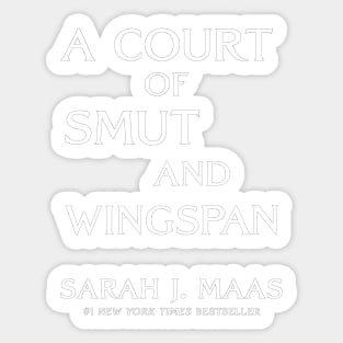 ACOTAR A Court of Smut and Wingspan White Purple Sticker